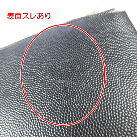 SAINT LAURENT Clutch Bag Grain Textured Leather Black - Picture 8 of 15